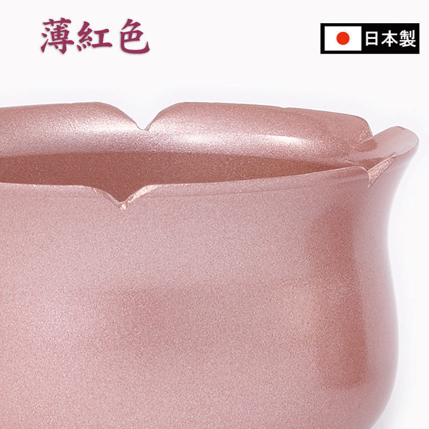 仏具セット ミニ モダン仏具 6点セット 花笑み2.7号 6具足 真鍮製 国産品 かわいい 花をモチーフにした おしゃれな仏具上置仏壇から床置型 小型仏壇用