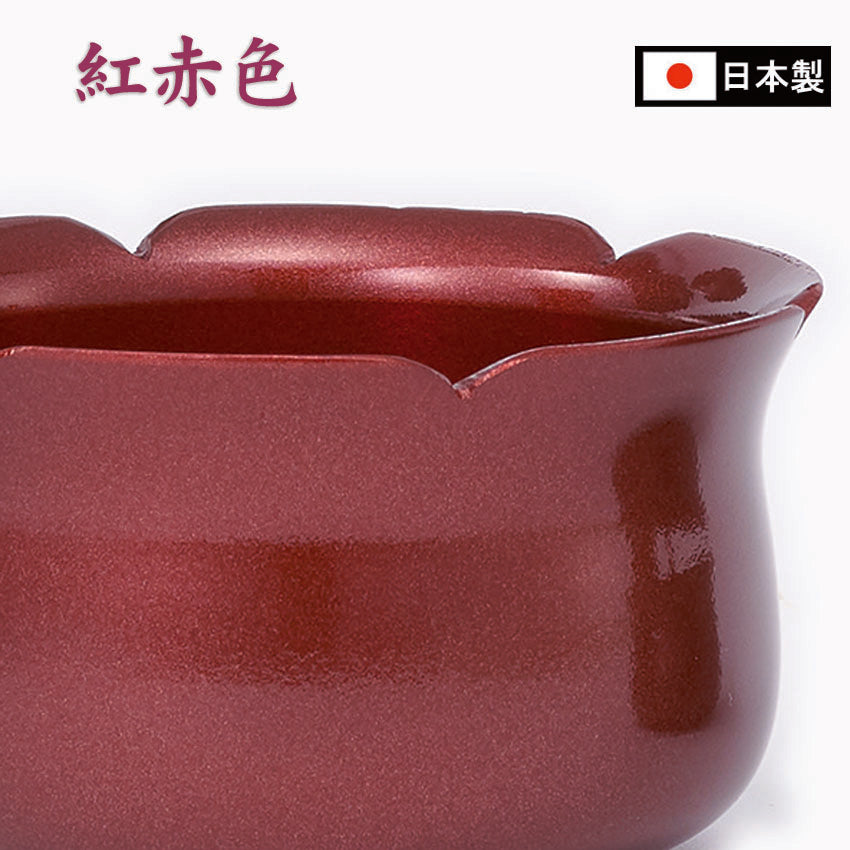 仏具セット ミニ モダン仏具 6点セット 花笑み2.7号 6具足 真鍮製 国産品 かわいい 花をモチーフにした おしゃれな仏具上置仏壇から床置型 小型仏壇用